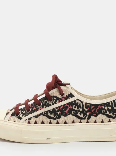 Dior Walk'n'Dior Size 38 Multicolor Jacquard Low Top Sneakers