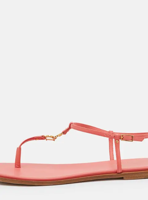 Dior Dioriviera C'est Size 40 Peach Orange Leather Thong Flats