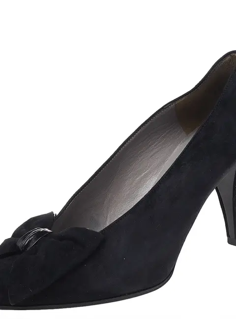 Dior Black Suede Bow Detail Pumps Size 40