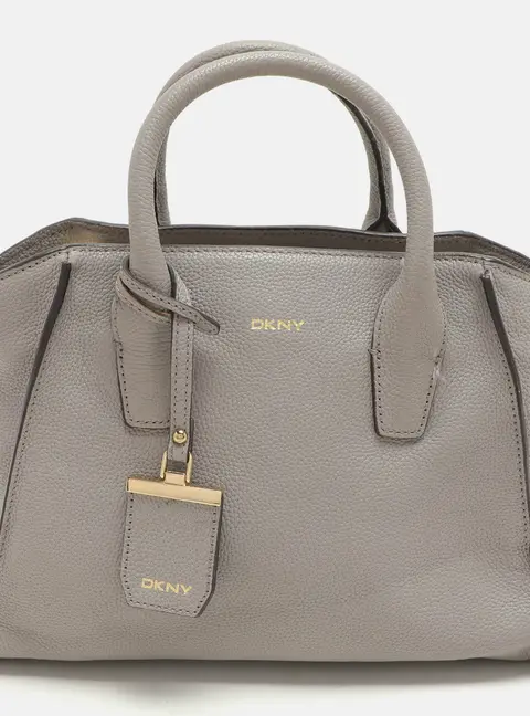 Dkny Grey Leather Satchel