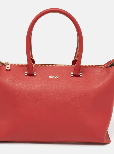 Dkny Bryant Park Red Leather Tote Bag