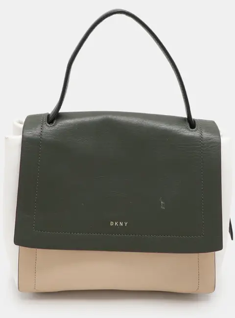 Dkny Green Leather Top Handle Bags