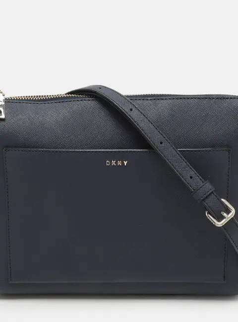 Dkny Bryant Blue Leather Crossbody Bags