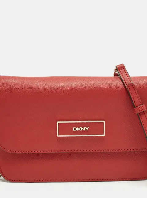 DKNY Bryant Park Red Leather Flap Crossbody Bag