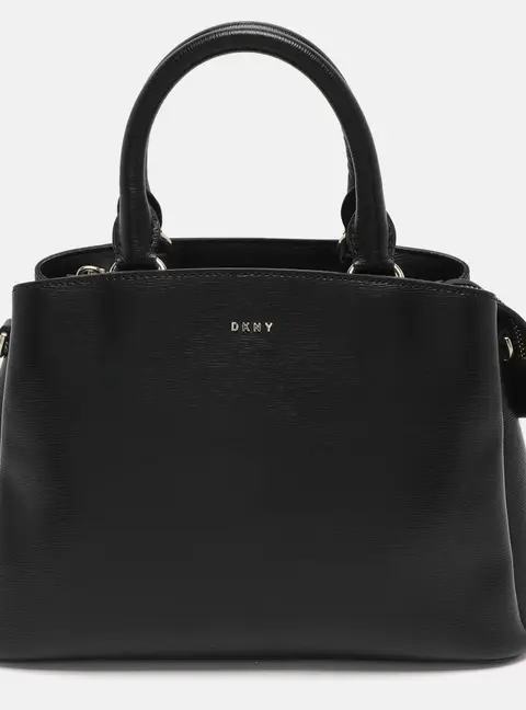 DKNY Paige Black Leather Satchel