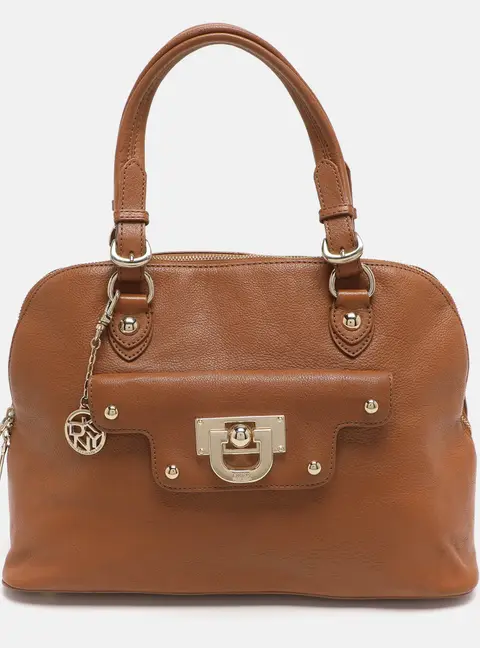 DKNY Brown Leather Satchel