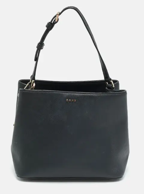 Dkny Bryant Park Black Leather Bucket Bag