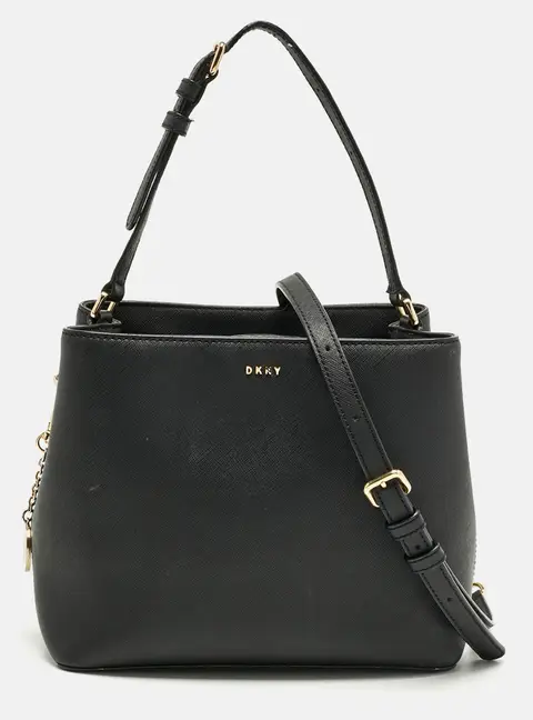 Dkny Bryant Park Black Leather Bucket bag