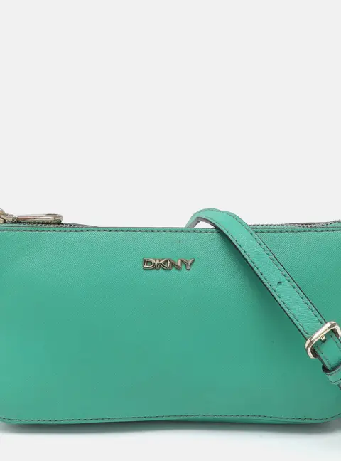 Dkny Bryant Park Green Leather Crossbody Bag