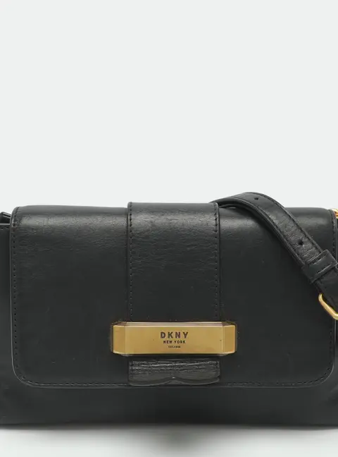 Dkny Black Leather Crossbody Bag