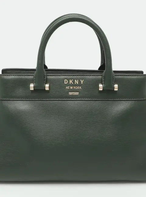 Dkny Bryant Avenue Green Leather Satchel