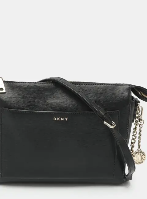 DKNY Black Leather Crossbody Bag
