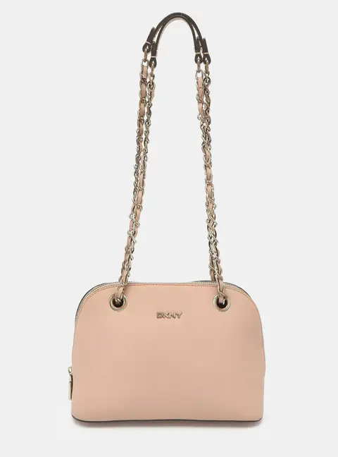 DKNY Pink Leather Shoulder Bag