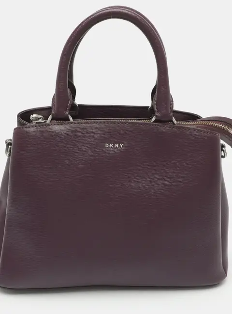 DKNY Paige Purple Leather Satchel