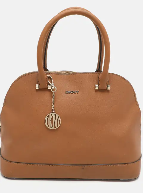 Dkny Bryant Brown Leather Satchel