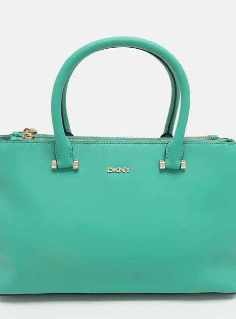Dkny Bryant Park Green Saffiano Leather Tote