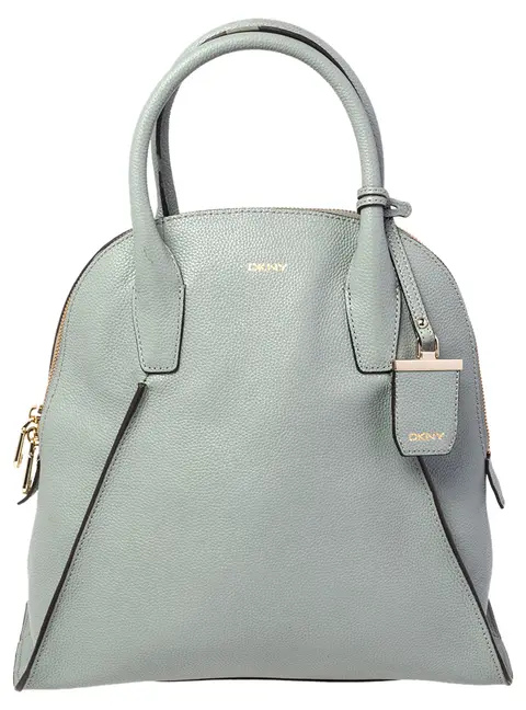 DKNY Powder Blue Leather Dome Satchel
