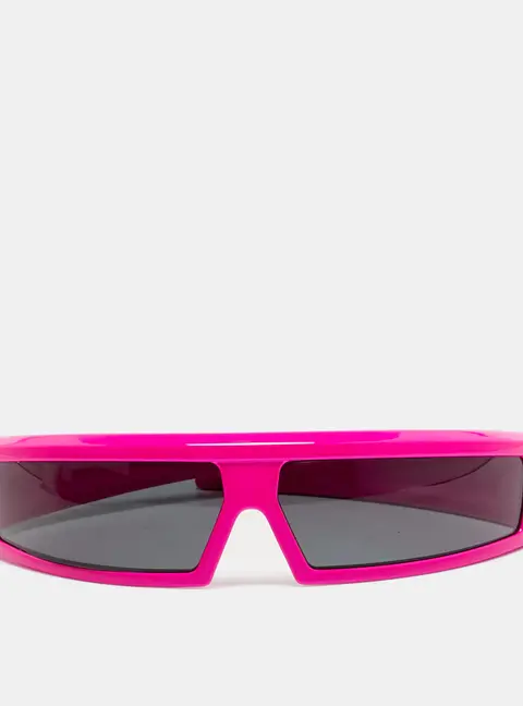 Dolce & Gabbana Pink/Dark Grey DG6181 Logo Shield  Sunglasses