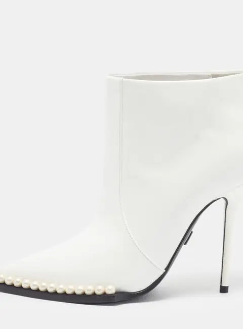 Dolce & Gabbana Cardinale Size 36 White Patent Leather Ankle Length Boots