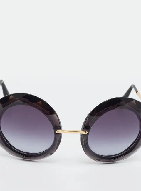 Dolce & Gabbana Grey Gradient DG 6105 Frame Round Sunglasses