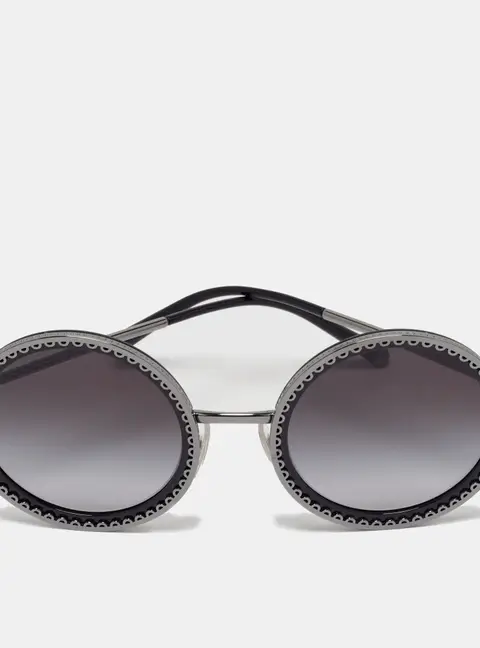 Dolce & Gabbana Black Gradient DG2211 Frame Round Sunglasses