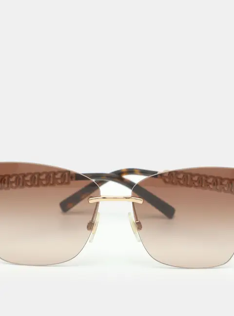 Dolce & Gabbana Gold Tone Metal Rimless Square DG2289 02/13 Sunglasses