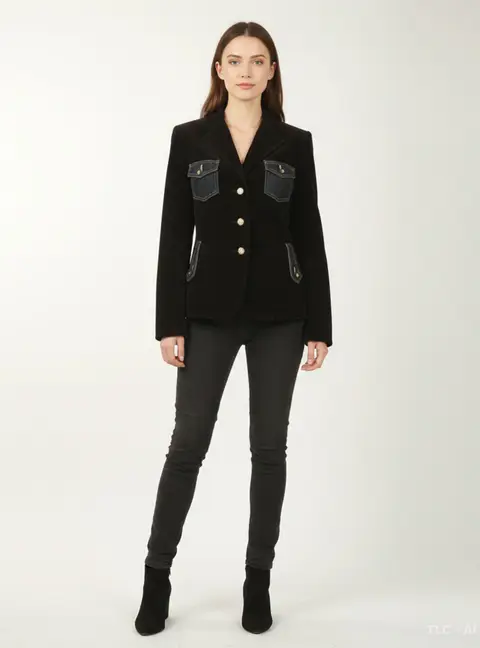Dolce & Gabbana Brown Corduroy Single Breasted Blazer S