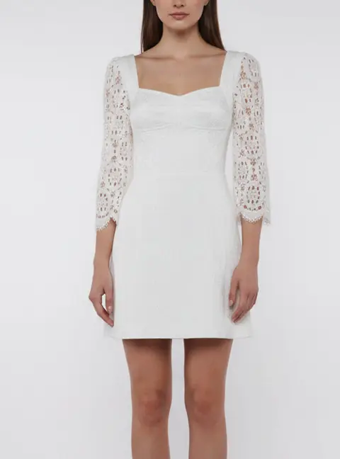 Dolce & Gabbana White Jacquard Bustier Short Dress S
