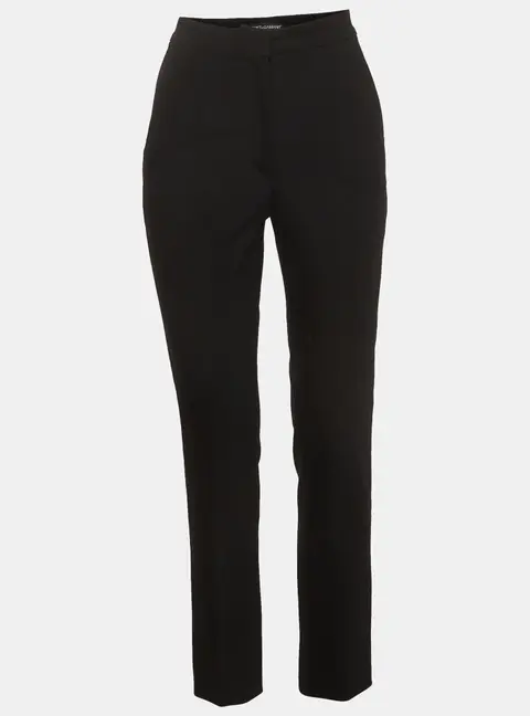 Dolce & Gabbana Black Wool Straight Leg Trousers S