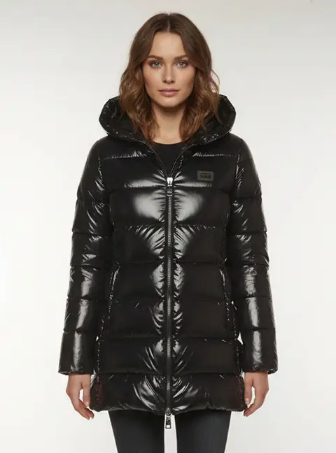 Dolce & Gabbana Black Nylon Long Sleeve Down Jacket S