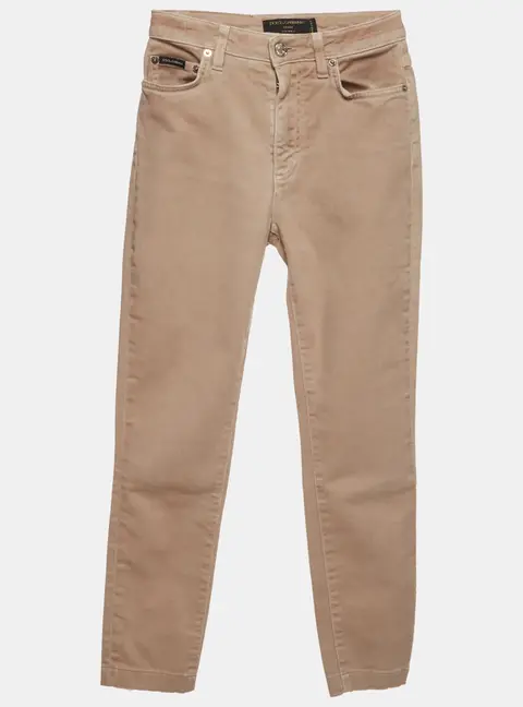 Dolce & Gabbana Beige Denim Skinny Fit Audrey Jeans S