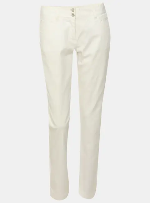 Dolce & Gabbana White Stretch Denim Formal Pants S