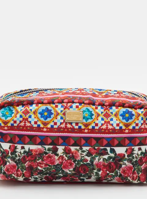 Dolce & Gabbana Fantasy Majolica Multicolor Fabric Pouch Clutch
