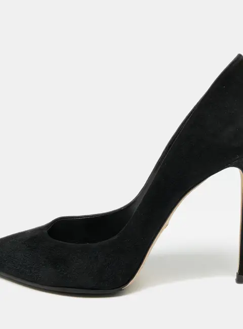 Dolce & Gabbana Bellucci Size 39.5 Black Suede Pumps