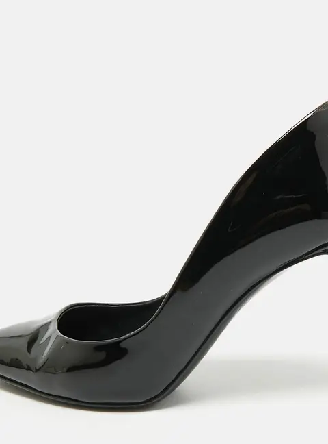 Dolce & Gabbana Size 36.5 Black Patent Leather Pointed Toe Pumps