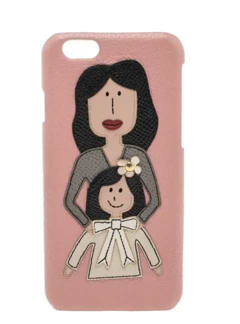 Dolce & Gabbana Pink Leather Mother & Daughter iPhone 6 Case