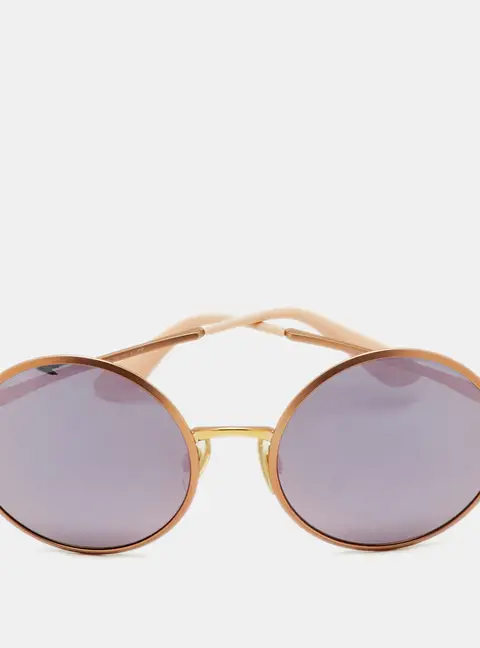 Dolce & Gabbana Peach/Black Mirrored DG2155 Round Sunglasses