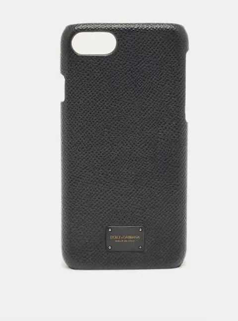 Dolce & Gabbana Phone Cover Black Leather