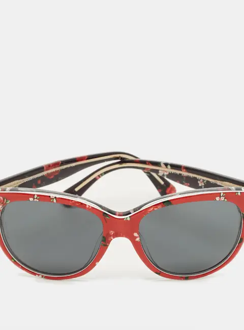 Dolce & Gabbana Bambino Red/Black DG4176 Floral Frame Sunglasses