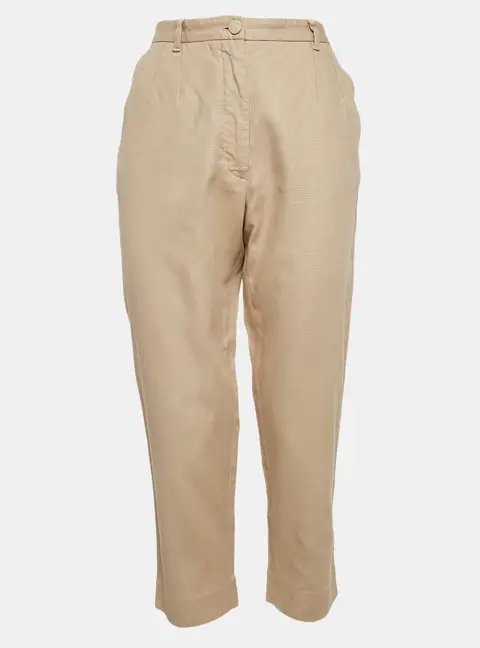 Dolce & Gabbana Beige Cotton Blend Trousers M