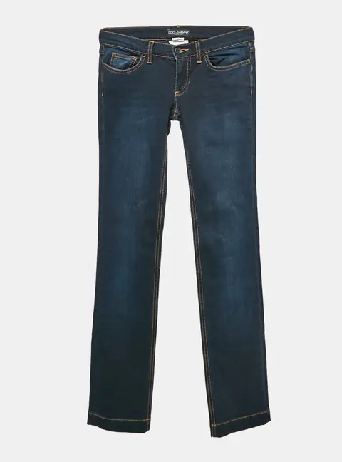 Dolce & Gabbana Blue Faded Denim Girly Jeans S Waist 28"