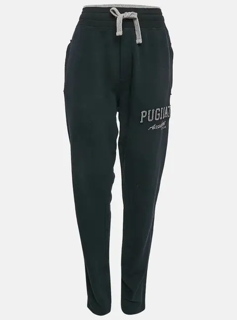 Dolce & Gabbana Blue Embroidered Cotton Knit Drawstring Track Pants L