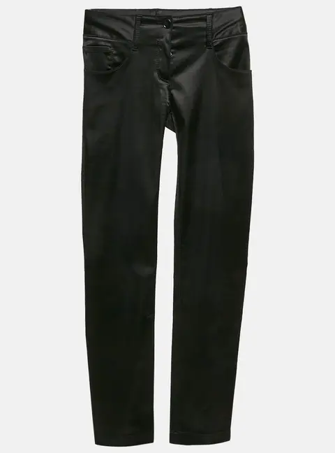 Dolce & Gabbana Black Satin Skinny Formal Trousers XS