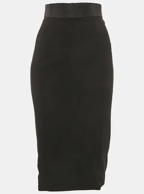 Dolce & Gabbana Black Crepe Pencil Skirt S