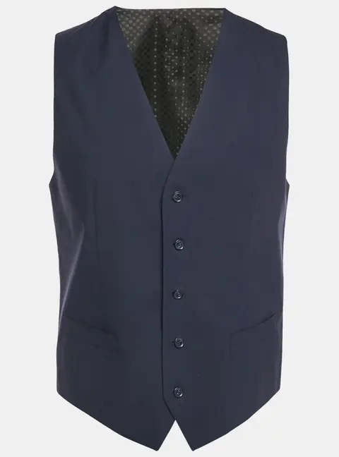 Dolce & Gabbana Navy Blue Wool Formal Vest L