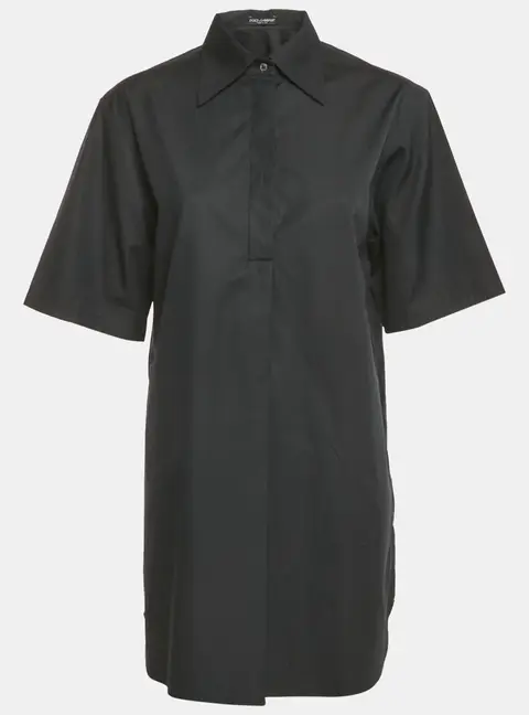 Dolce & Gabbana Black Cotton Oversize Tunic S