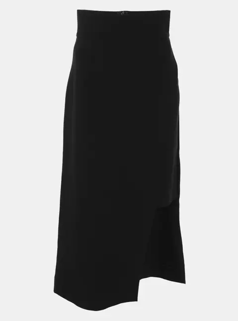 Dolce & Gabbana Black Knit Asymmetric Midi Skirt S