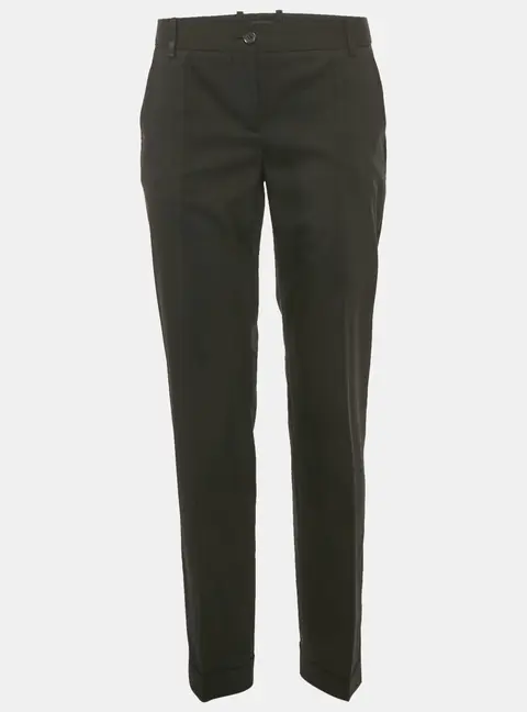 D&G Black Wool Formal Trousers S