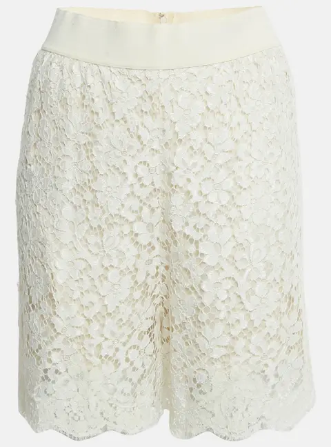Dolce & Gabbana White Lace Shorts S