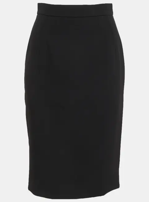 Dolce & Gabbana Black Crepe Pencil Skirt S